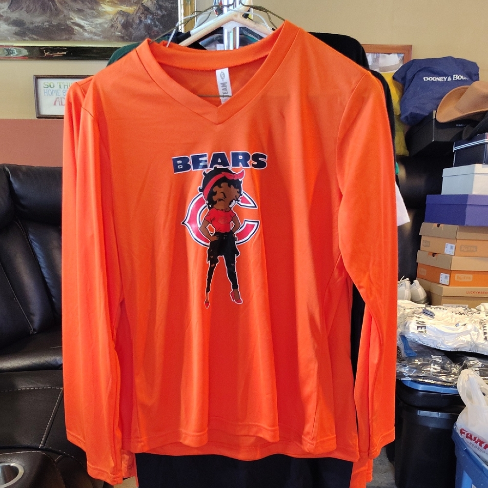 Vibrant Orange Bears Long Sleeve Tee